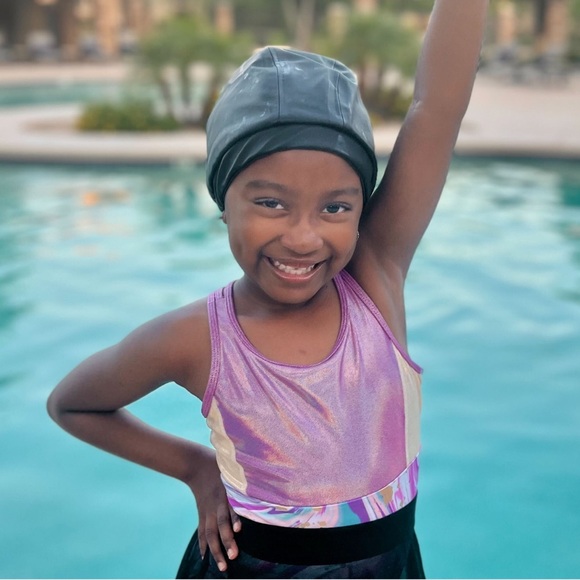 Hairbrella Kids Satin-Lined Waterproof, Adjustable Swim Cap - Picture 1 of 16